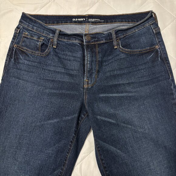 Old Navy Original Mid-Rise Bootcut Jeans 10 Long Dark Wash Stretch Denim - Picture 4 of 11